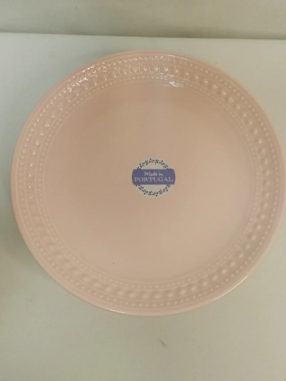 Matceramica Pink Hobnail Salad Starter Appetizer plate set 4 micro dish NEW NWT